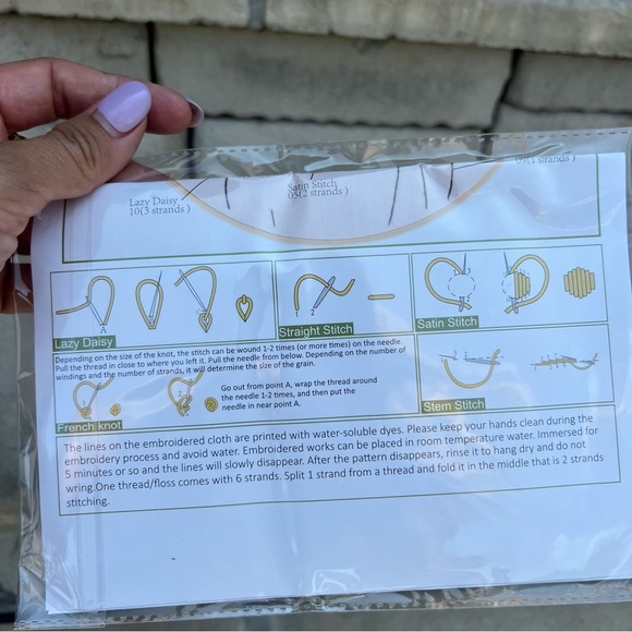 Female face with flower wrest embroidery kit - Picture 2 of 4